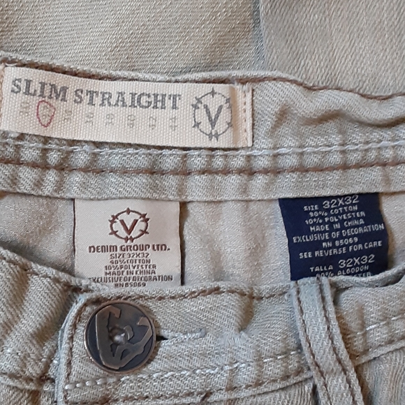 VINTAGE BRASS Tan , Distressed  JEANS, Size 32x32 - Picture 9 of 11